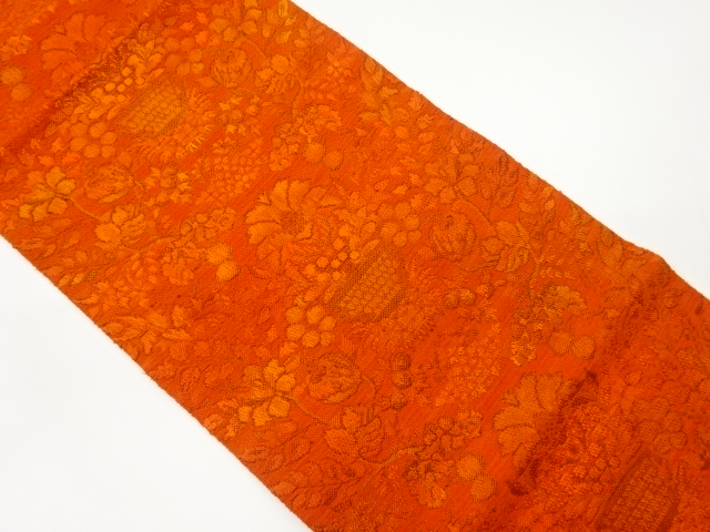 JAPANESE NAGOYA OBI / WOVEN FLORAL PLANTS